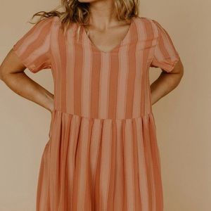 NWT Polagram orange striped dress